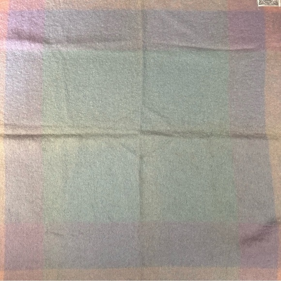 Donegal Design Mohair & Wool Blanket in a Dreamy Pastel Plaid, Made in Ireland - Picture 7 of 12